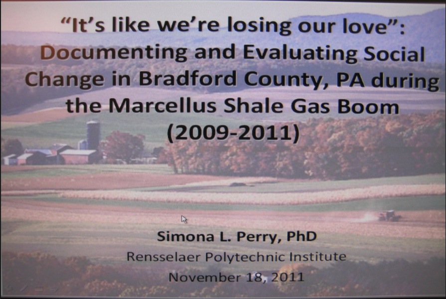 2011 11 18 ItsLikeWe'reLosingOurLove by Dr. Simona Perry on the devastating environmental, social, community, health impacts caused by fracking