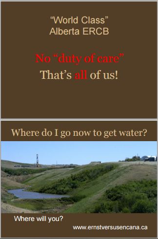 2012 09 Last slides Ernst Yukon speaking tour, industry wants World-Wide, legally immune No Duty of Care Deregulation