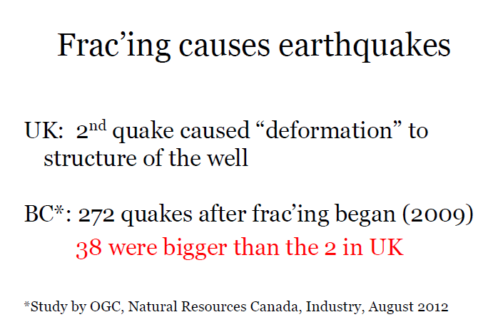 UK British Columbia Earthquakes from hydraulic fracturing or frac waste injection, 2nd UK quake caused deformation to well structure