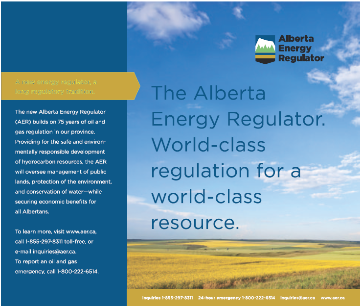 2013 06 25 Alberta Energy Regulator ad in Rockyview Weekly