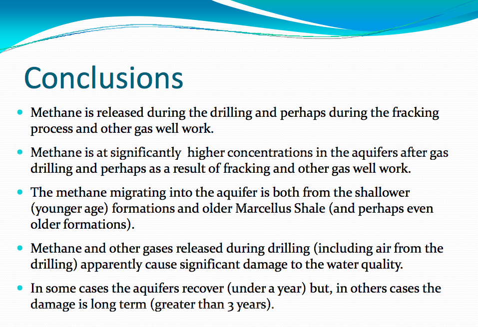 2013 08 05 EPA slide_two drilling releases methane and other gases that cause significant damage to water quality