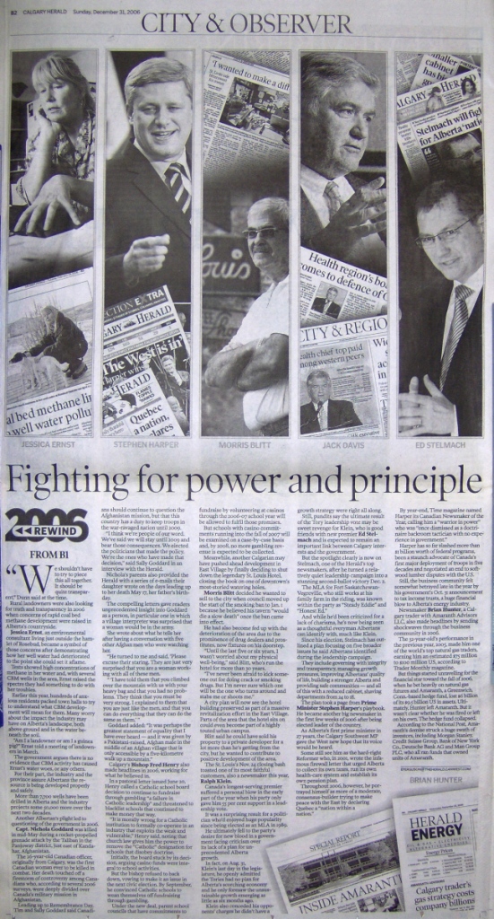 2006 12 31 Calgary Herald's Top Ten Newsmakers of 2006 Part 2.JPG