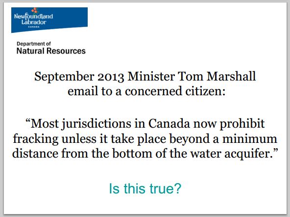 2013 09 22 Nfld Minister Marshall email to concerned citizen