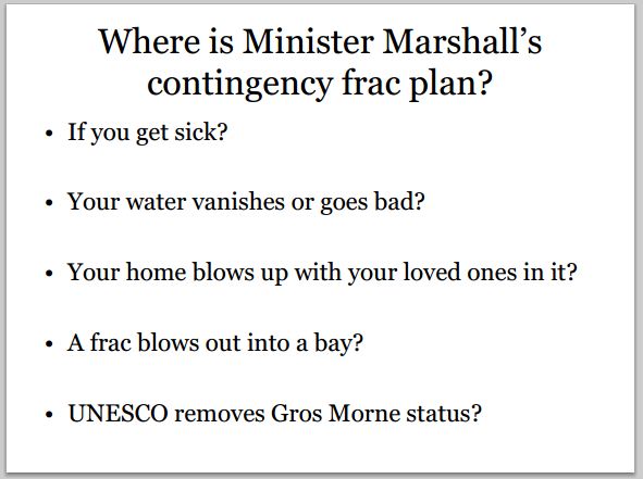 2013 09 22 Where is Nfld government's contingency frac plan