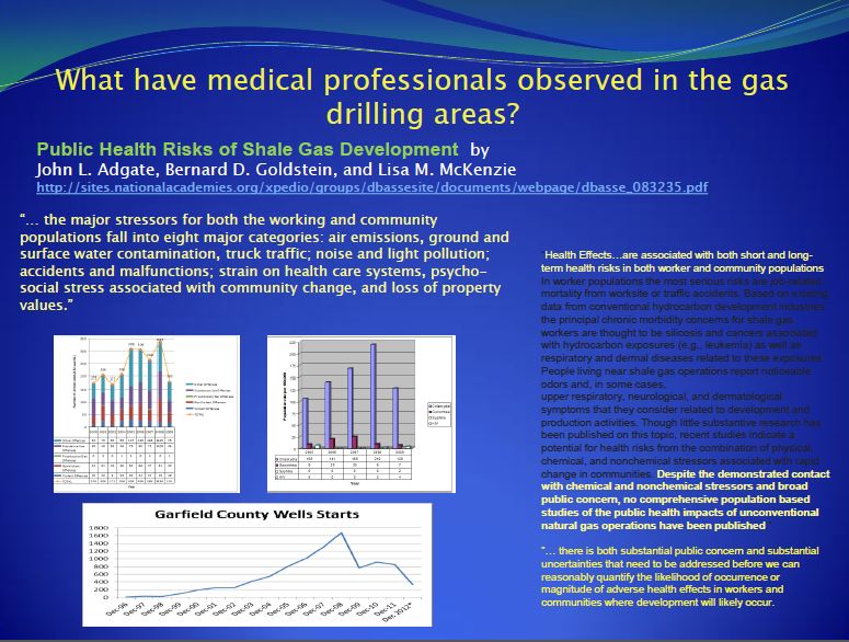 2013 09 Dr. Larysa Dyrszka presentation in Ukraine Medical professional observations in worker and communities oil and gas drilling areas