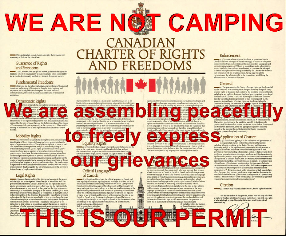 Canadian Charter of Rrights and Freedoms OUR PERMIT we-are-not-camping