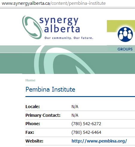 2014 01 01 Screen Capture Pembina Institute is a Synergy Group