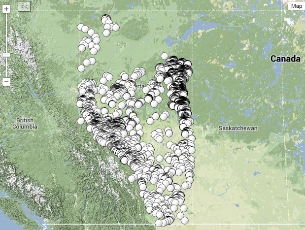 2014 02 10 Western Canada oil and gas activity Confidential wells