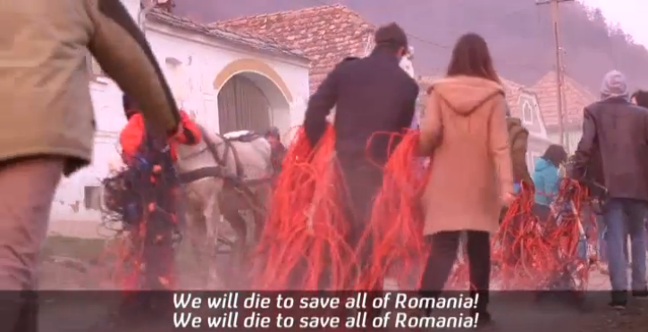 2014 02 18 romania pungesti we will die to save all of romania  seismic cable collection 2