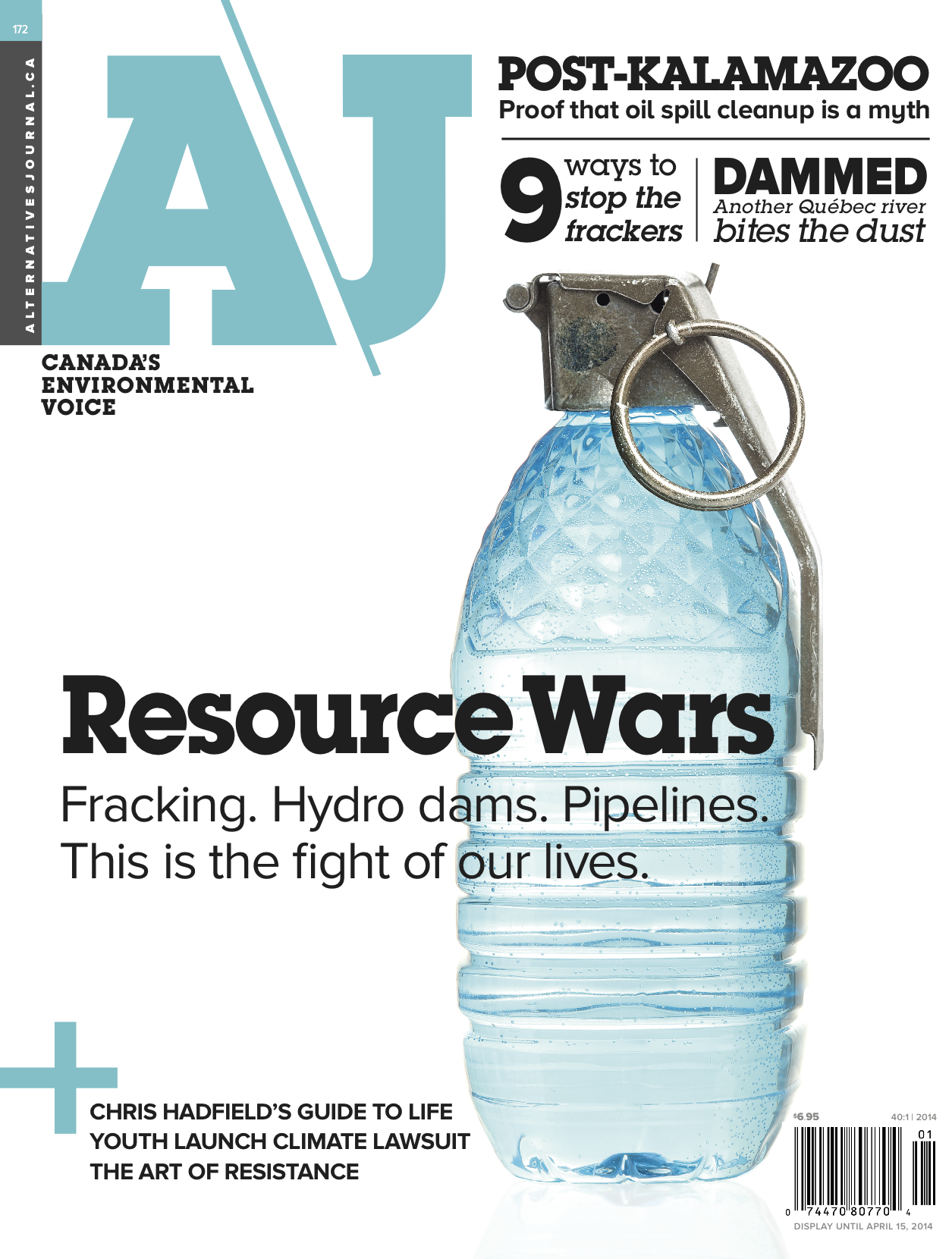 2014 02 Alternatives Journal Feb Issue contains NB article on 9 ways to fight fracking 40n1_COVER