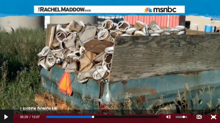 2014 03 14 Radioactive waste illegally dumped in North Dakota Rachel Maddow show Frackings Radioactive Sock Hop dump