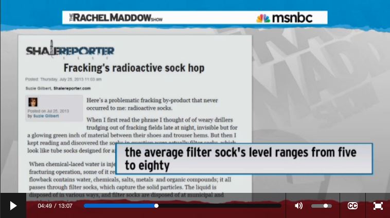 2014 03 14 Radioactive waste illegally dumped in North Dakota Rachel Maddow show Frackings Radioactive Sock Hop