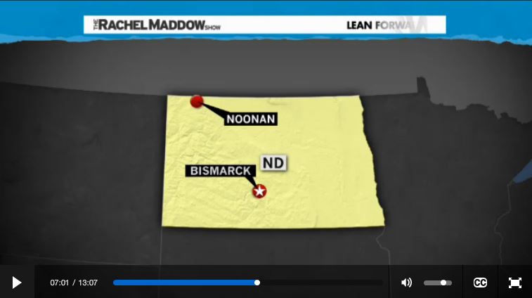 2014 03 14 Radioactive waste illegally dumped in North Dakota Rachel Maddow show map noonan