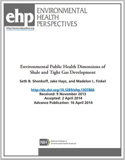 2014 04 16 Environmental Public Health Dimensions of Shale and Tight Gas Development PSE