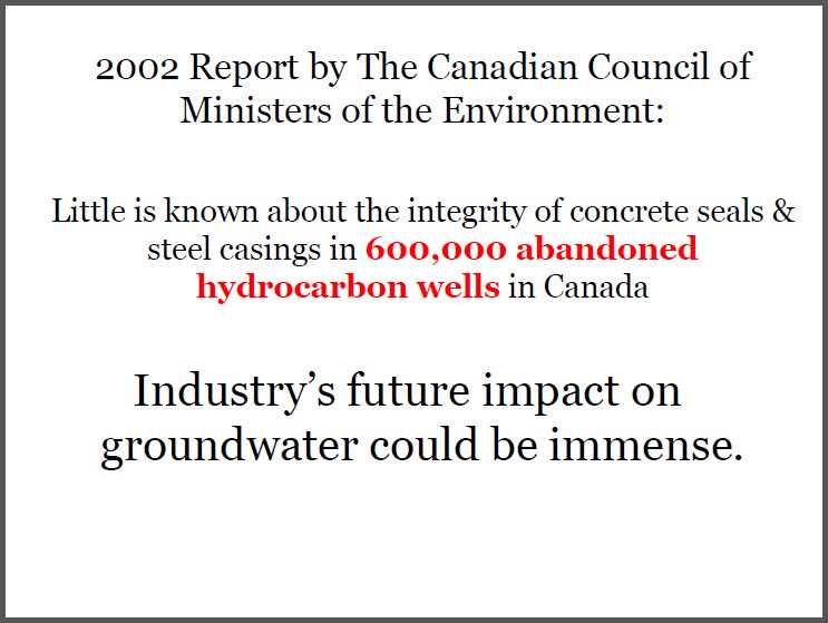 2002 CCME 600,000 abandoned wells industry's future impact could be immense