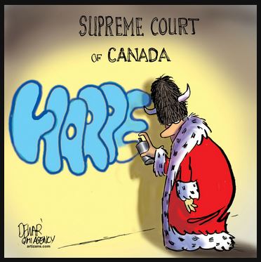 2014 05 Harper smears Supreme Court of Canada cartoon