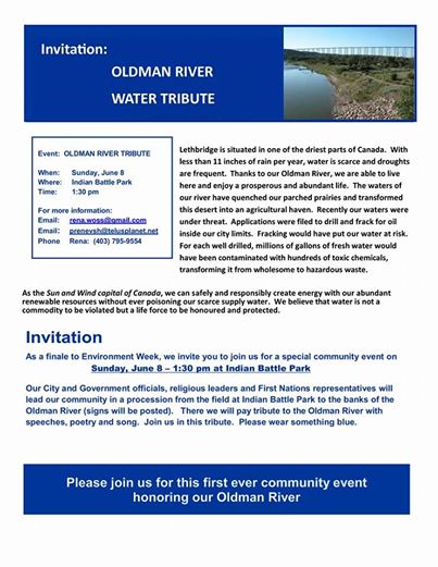 2014 06 08 Oldman River Water Tribute Invitation