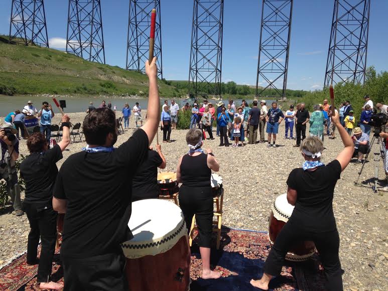 2014 06 08 Oldman River Water Tribute drummers