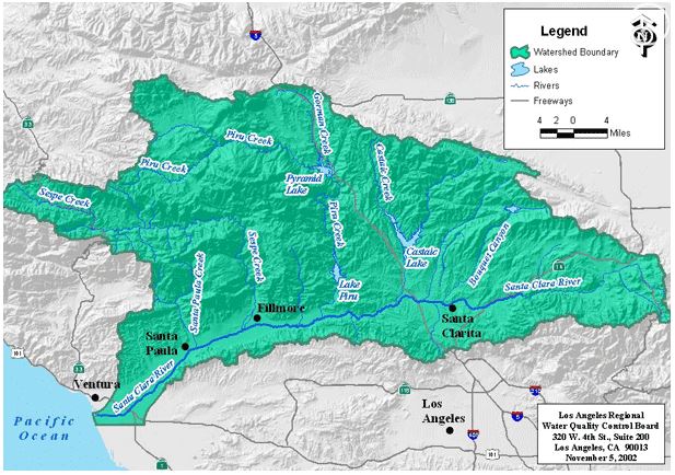 2015 01 15 Snap Santa Clara River Watershed map