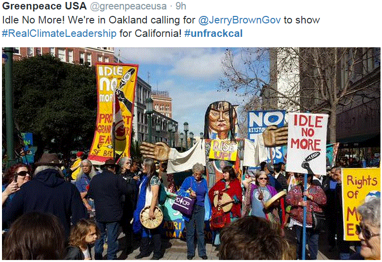 2015 02 07 8,000 people, UNFRACK CA, largest march against fracking in US history, Idle No More