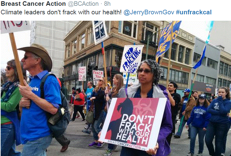 2015 02 07 8,000 people, UNFRACK CA, largest march against fracking in US history, breast cancer action, dont frack with out health