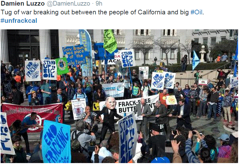 2015 02 07 8,000 people, end fracking, stand up to big oil, tug of war between people california and big oil