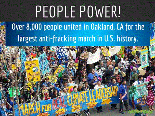 2015 02 07 8,000 people oakland california, largest march against fracking in US history, people power, greenpeaceusa