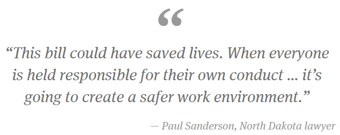2015 06 13 Bakken Oil Boom Serial Killer, Paul Sanderson, Lawyer, this bill could have saved lives