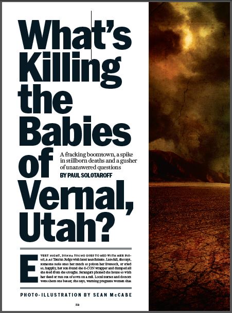 2015 07 02 Rolling Stone, What's killing the babies of Vernal, Utah