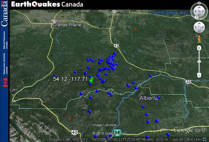 2015 08 10 another earth quake at Fox Creek Alberta 2.6M