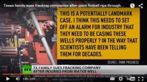 2015 08 25 snap RT Alexey Yaroshevsky clip Cody Murray's frac contaminted water explosion, harm lawsuit, need to be casing wells properly