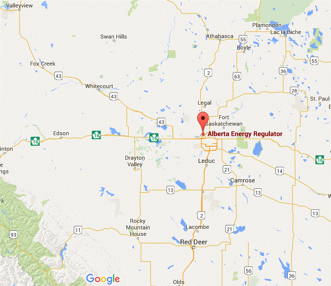 2015 09 21 AER emergency centre for Encana's sour gas condensate blow out at Fox Creek set up in St Albert, 2.5 hrs, 256 km away