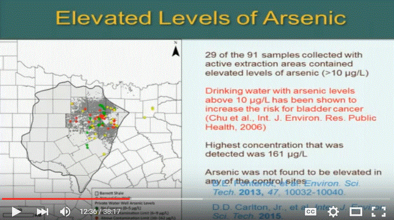 2015 10 29 Snap Testimony of water contamination victims, scientists, activists, regarding widespread harm from fracking, regulatory capture, Zachariah Hilldebrand arsenic