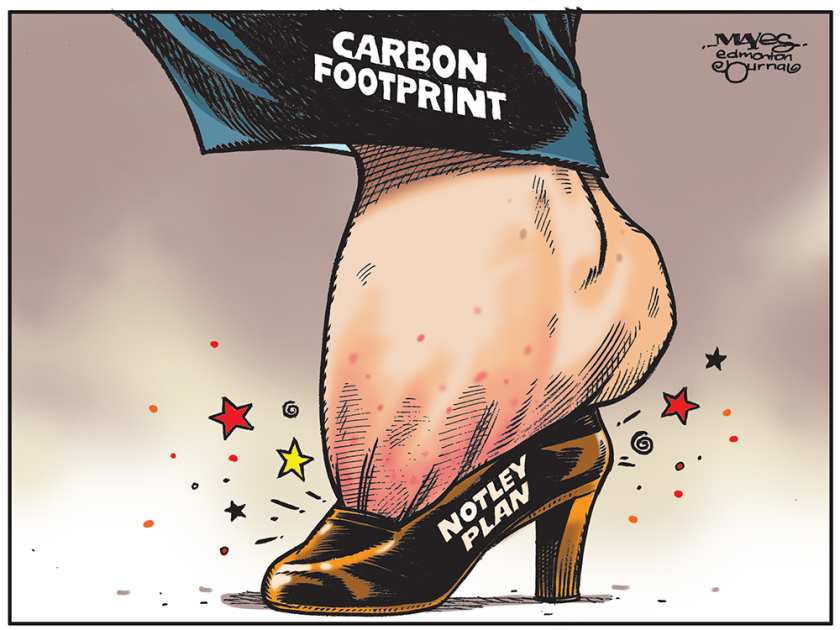 2015 11 24 carbon footprint into Notley's non emissions reduction plan, malcolm mayes