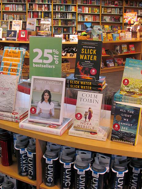 2015 12 16 Slick Water, best seller in non-textbooks, University of Victoria Book Store