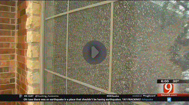 2015 12 29 Edmond earthquake from frac waste injection, shattered windows