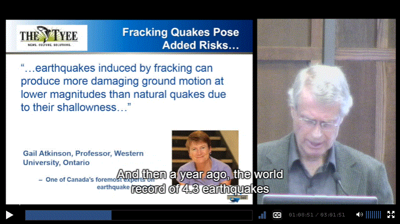 2016 03 01 John Cherry at Adele Hurley Munk Conf on fracing in permafrost, year ago 4.3 M frac quake