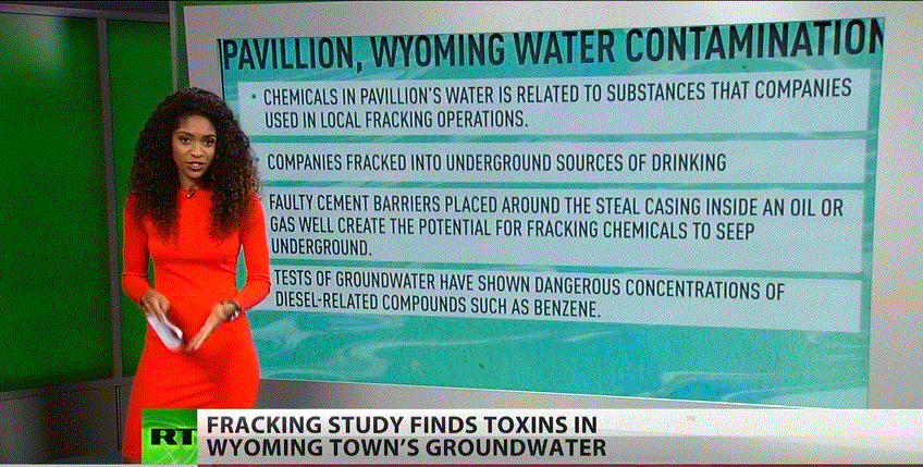 2016 03 31 RT news on Digiulio & Jackon's new peer-reviewed paper proving fracing, acidizing in Encana's Pavillion Wyoming gas field contaminated drinking water aquifers
