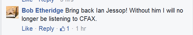 2016 06 22 Fb comments2 on CFAX Fb page, re Firing Ian Jessop