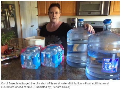 2016 07 26 Carol Soles outraged water shut off, Husky bitmen, chemical spill into N Sk river