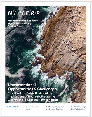 2016 Newfoundland and Labrador Hydraulic Fracturing Review Panel NLHFRP final report, cover