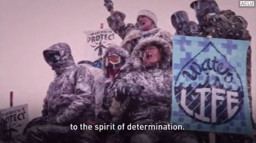 2017 03 15 snap from video by ACLU w Roger Baldwin, one of founders ACLU, 'spirit of determination'