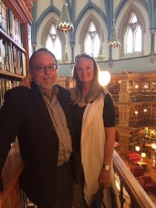 Andrew Nikiforuk & Doreen Docherty in Canada's Parliamentary Library