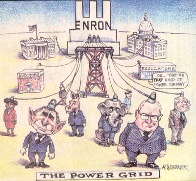 Enron, the Power Grid cartoon