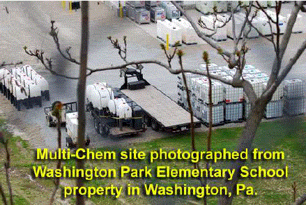 Multi-chem site photographed from Washington Park Elementary School, Pa
