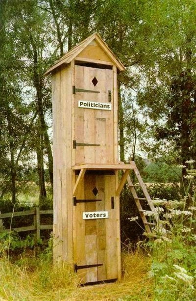 voter & politician outhouse
