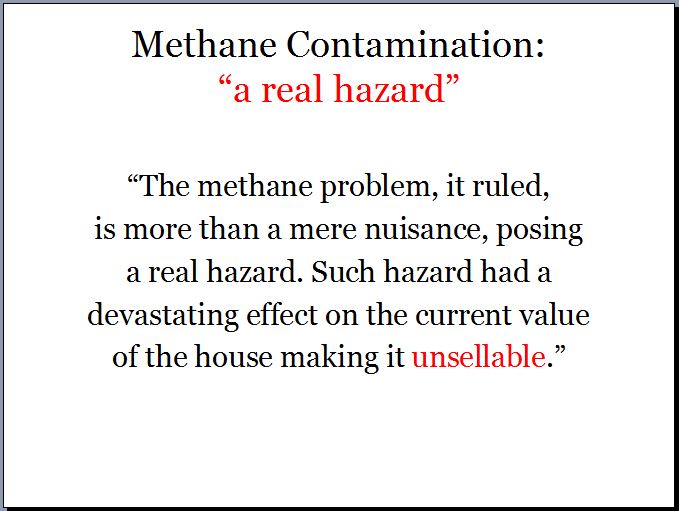 2012 03 02 Ontario Assement Review Board methane contamination real hazard