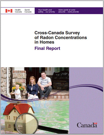 2012 Health Canada CrossCanada Survey Radon in Homes