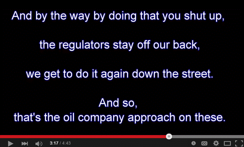 2013 09 23 AER lawyer Glenn Solomon 'by doing that, you shut up, regulators stay off our back, we get to do it again down the street'