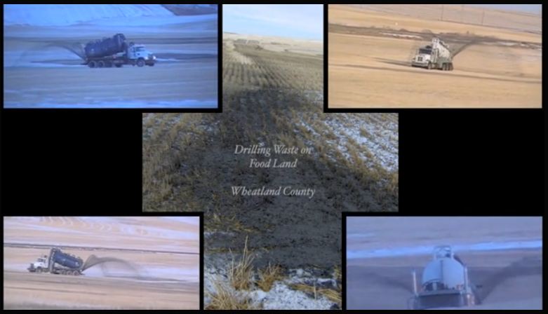 2012 Drilling Waste on Food Land in Wheatland County Alberta 1 in short film Home by FrackingCanada